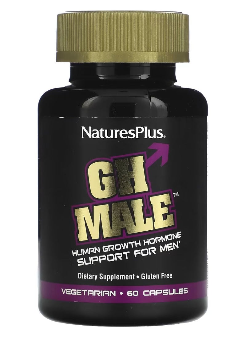Natures Plus - GH Male Human Growth Hormone - 60 Vegetarian Capsules - Image 1