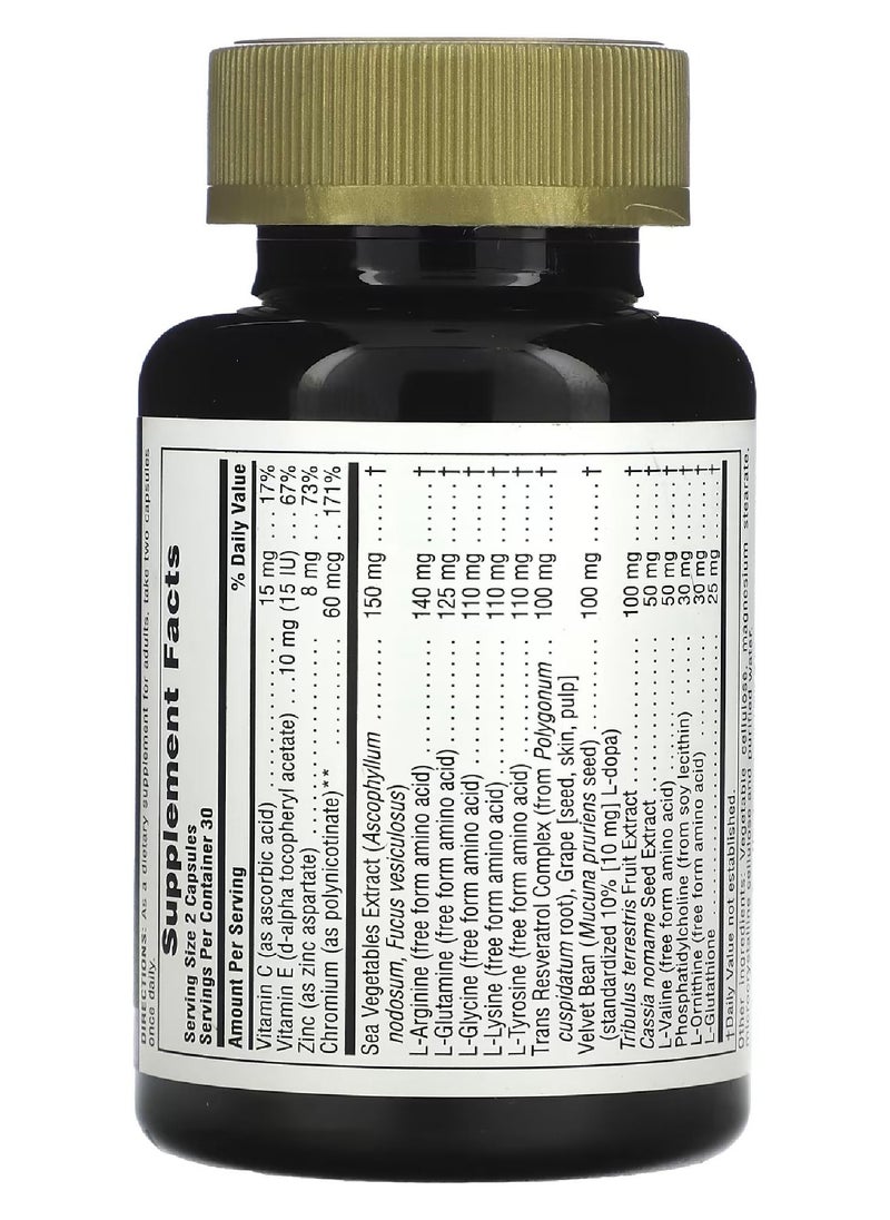 Natures Plus - GH Male Human Growth Hormone - 60 Vegetarian Capsules - Image 1