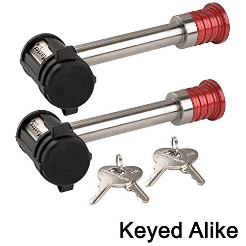 Master Lock Receiver/Hitch Lock - Extra Long Shaft Two (2) Locks Keyed Alike 1469KA-2 - Image 2
