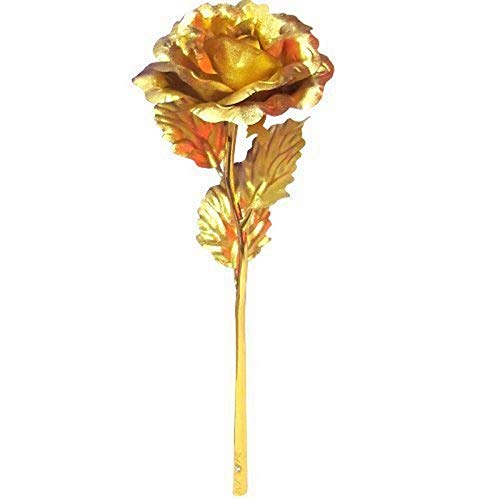 DARKZONE DARKZONE Artificial Golden Rose Flower with Love Stand 24K Gold Plated Rose with Love Stand in Gift Box with Carry Bag Best Valentines Day Friendships Day Rose Day Birthday Gift