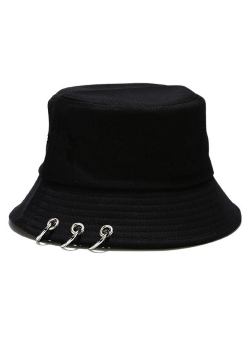 Foldable rings cotton sun unisex bucket travel hat