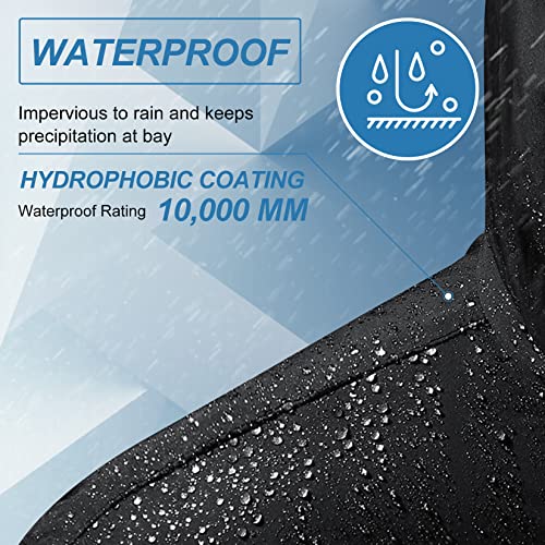 CAMEL CROWN Men's Mountain Snow Waterproof Ski Jacket Detachable Hood Windproof Fleece Parka Rain Jacket Winter Coat Black Small - Image 3