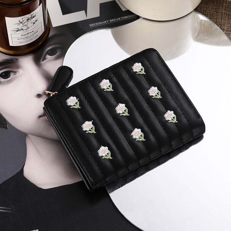 Cute Mini Zip Wallet for Girls with Multiple Card SlotsBE-3150: Black BE-3150: Black