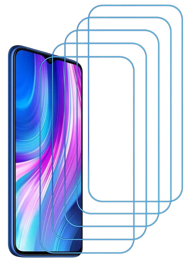 ACLIX 5 Pieces Antistatic ESD Dustproof Premium Quality High Definition Clear Tempered Glass Screen Protector Designed For Xiaomi Redmi Note 8 Pro - Image 1
