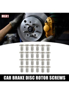 X AUTOHAUX 24pcs Stainless Steel Brake Disc Rotor Screws Front Rear Retaining Hardware Bolts Kit 93600-06014-0H 51741440 for Honda Accord Civic CRV  - Image 2