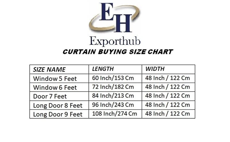 Exporthub Set of 2 Piece Heavy Quality Polyester Texture Design Aqua Blue Color Eyelet Door Curtains Door 7 feet Long EHSPR921_74 - Image 5
