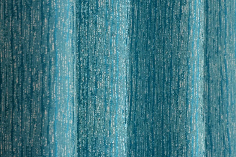 Exporthub Set of 2 Piece Heavy Quality Polyester Texture Design Aqua Blue Color Eyelet Door Curtains Door 7 feet Long EHSPR921_74 - Image 4