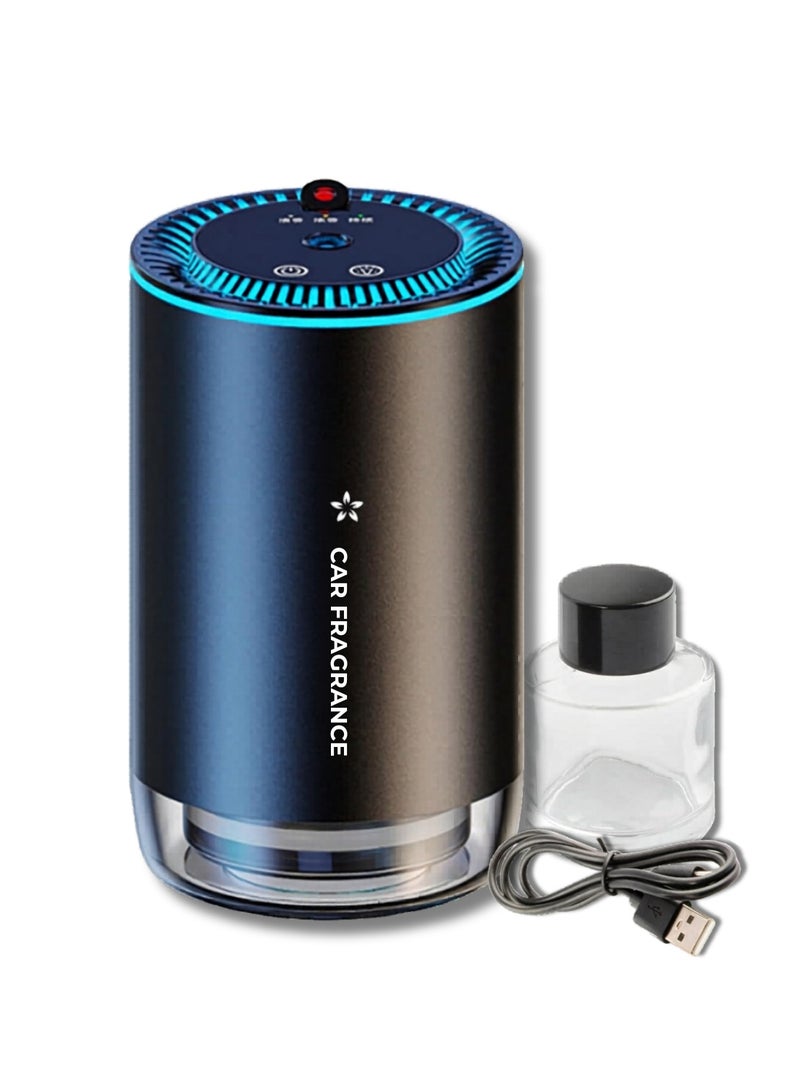Smart Car Air Freshener Intelligent Car Diffuser with LED Ambient Light Rechargeable Automatic Start Stop Car Fragrance Atomizer Luxury Essential Oil Diffuser for Vehicles Home and Office - Image 1
