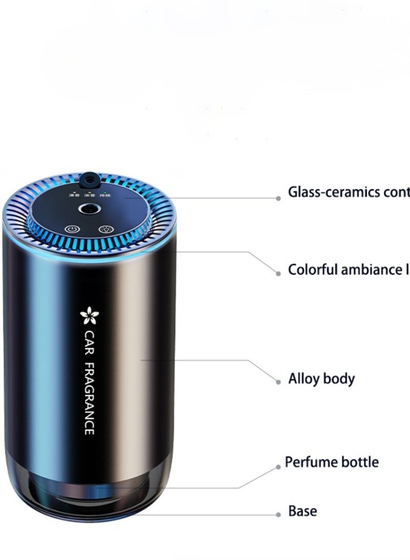 Smart Car Air Freshener Intelligent Car Diffuser with LED Ambient Light Rechargeable Automatic Start Stop Car Fragrance Atomizer Luxury Essential Oil Diffuser for Vehicles Home and Office - Image 5