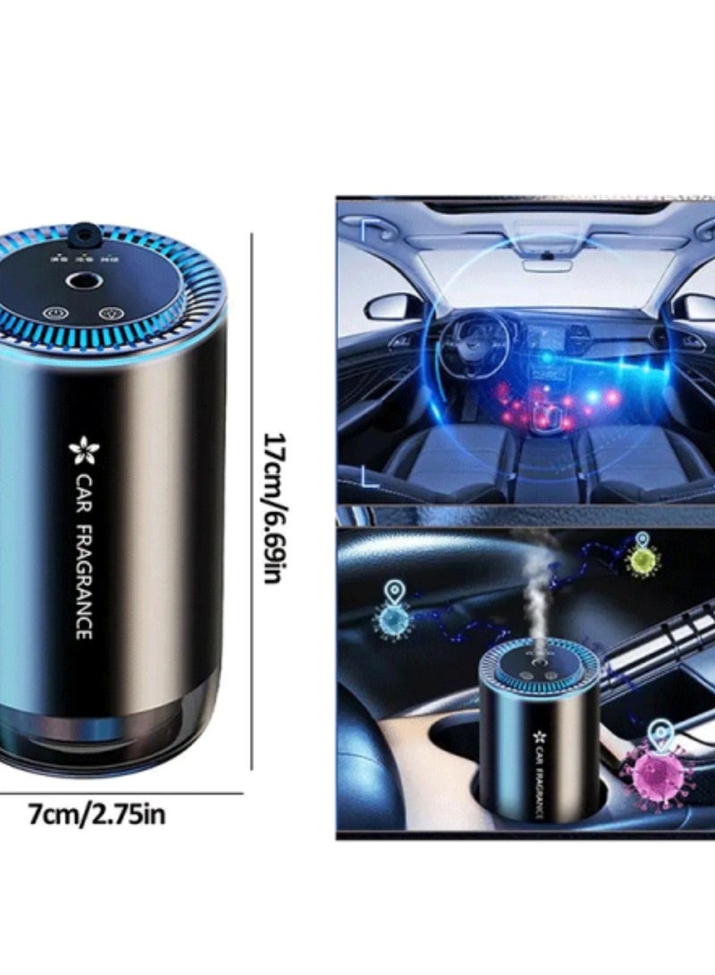 Smart Car Air Freshener Intelligent Car Diffuser with LED Ambient Light Rechargeable Automatic Start Stop Car Fragrance Atomizer Luxury Essential Oil Diffuser for Vehicles Home and Office - Image 4