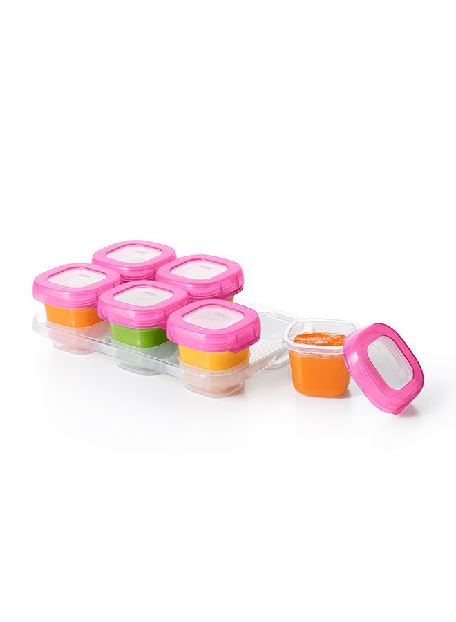 OXO TOT Baby Blocks Freezer Storage Containers (2Oz) - Pink - Image 4