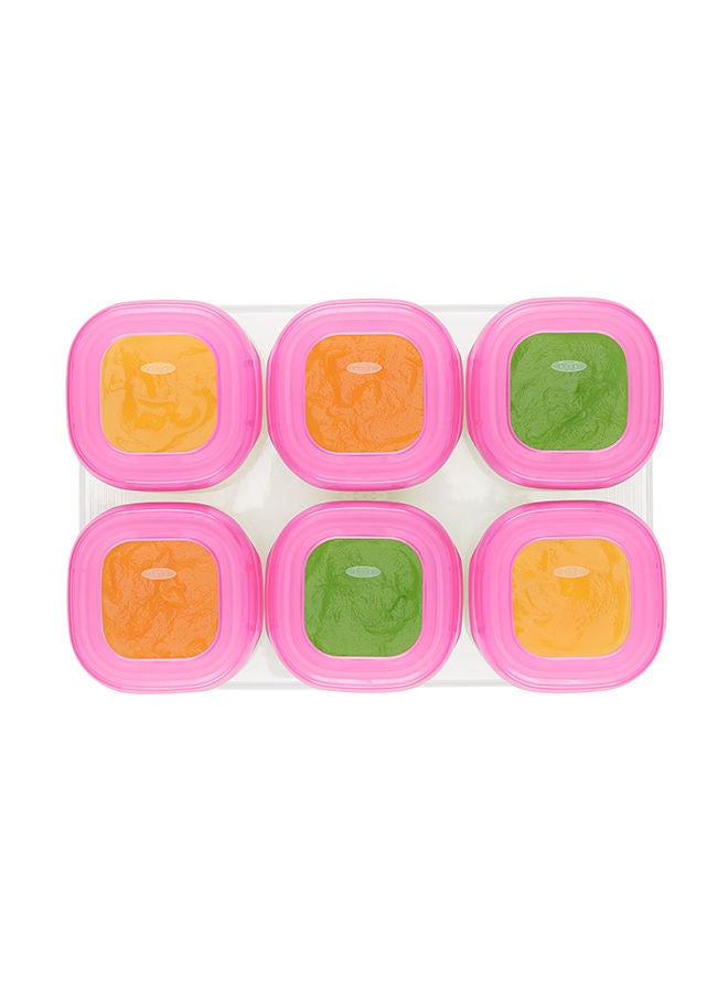 OXO TOT Baby Blocks Freezer Storage Containers (2Oz) - Pink - Image 5