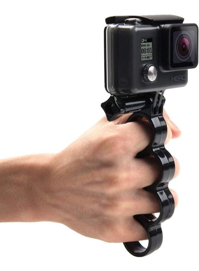 Handheld Plastic Knuckles Fingers Grip Ring Monopod Tripod Mount with Thumb Screw for GoPro - Image 4