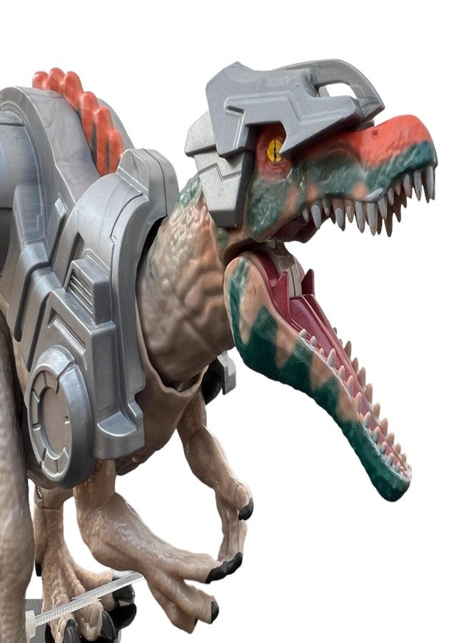De-Lite Action Figures PVC Anime Movable Collectible Model Statue Toys (Light & Sound Armor Spino-Trex Dinosaur World Rebirth Collection Figure Super Premium Articulation, 15x30 cm) - Image 2