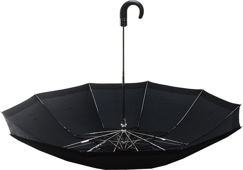 April Cane Handle Luxury Umbrella Semi Automatic Mini Square Striped Smoked  - Image 2