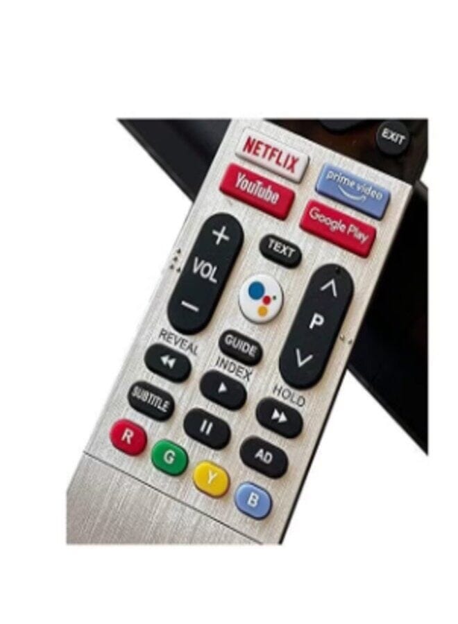 Zaboon New Replacement Remote Controller Compatible With Skyworth Android Tv 539C-268920-W010 Tb5000 Ub5100 Ub5500 Without Voice Control Remote Silver - Image 2