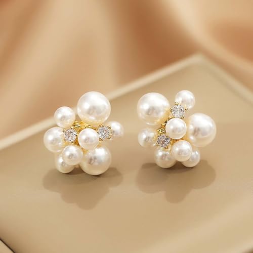 XFSAFDM 3 Pairs Pearl Earrings for Women Stylish, Elegant Set, Simple and Chic Pearl Stud Earrings for Girls, Perfect for Special Occasions - Image 5