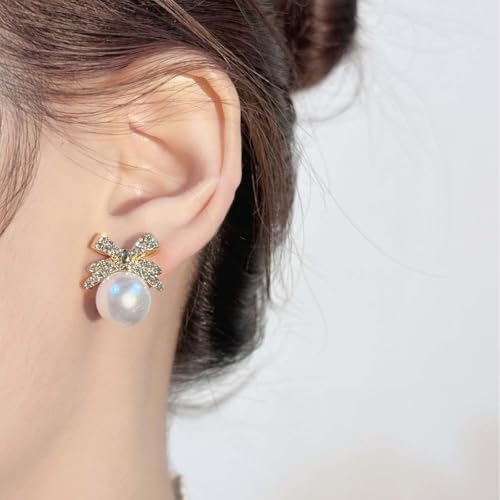 XFSAFDM 3 Pairs Pearl Earrings for Women Stylish, Elegant Set, Simple and Chic Pearl Stud Earrings for Girls, Perfect for Special Occasions - Image 2