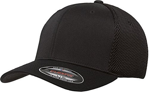 Flexfit Unisex Ultrafibre Airmesh Fitted Trucker Hat, Black, Large-X-Large - Image 4
