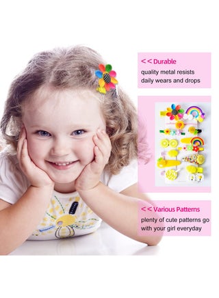 Baby Hair Clips, Hair Pin, Barrettes for Girls, Toddler Girls Hair Accessories, Kids Hair Clips for Styling, Flower Rainbow Candy Fruits Butterfly Cute Hair Clips for Girls 42 Pieces - view 5