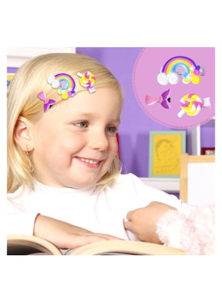 Baby Hair Clips, Hair Pin, Barrettes for Girls, Toddler Girls Hair Accessories, Kids Hair Clips for Styling, Flower Rainbow Candy Fruits Butterfly Cute Hair Clips for Girls 42 Pieces - view 4