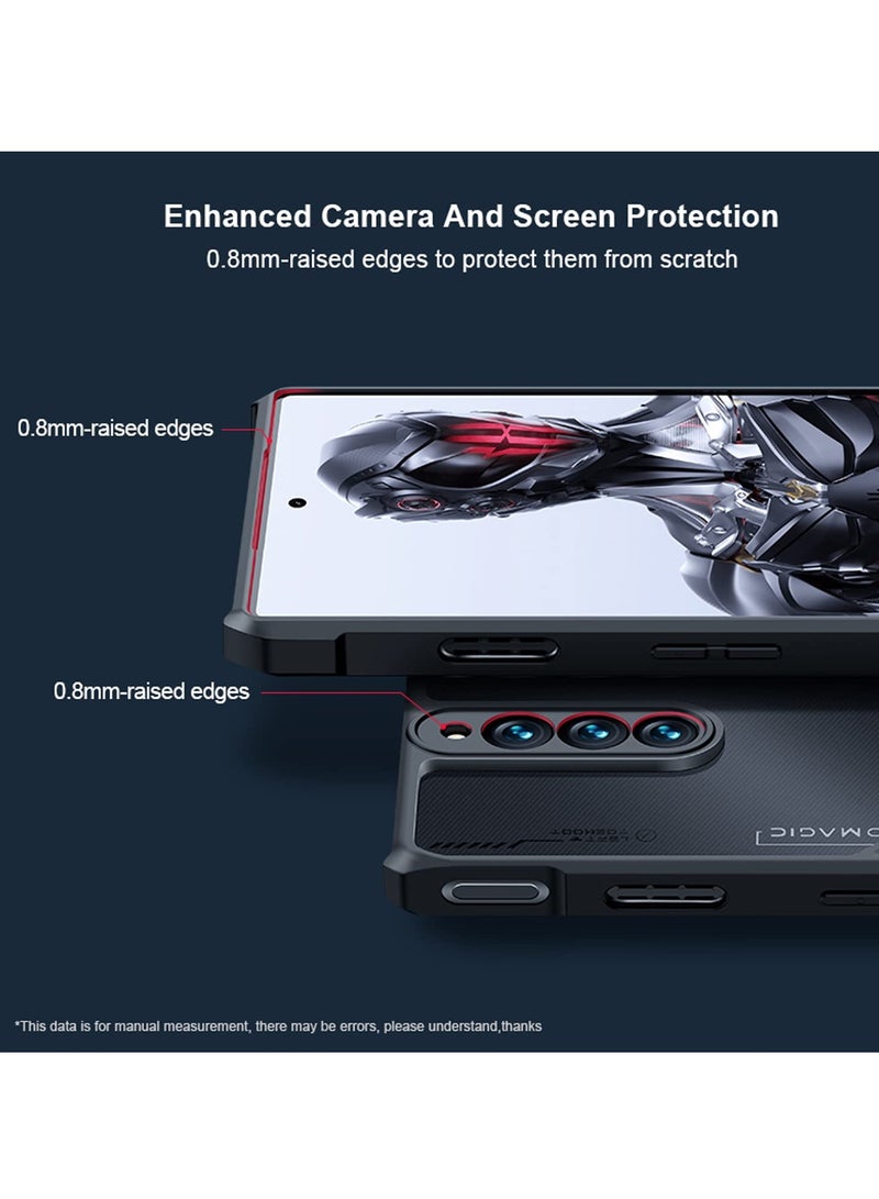 SYOSI Case for ZTE Nubia Red Magic 8 Pro / 8 Pro+ / 8S Pro / 8S Pro+, Soft TPU Bumper, Acrylic Back with Ring Stand Holder, Shockproof Cover for Redmagic, Black - Image 4