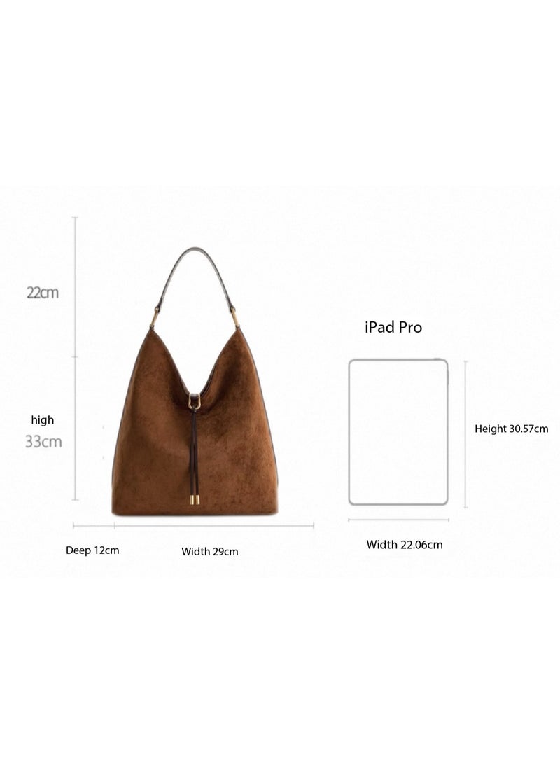 JW PEI JW PEI Tote Bag - Hobo Bag with Spacious Capacity, Effortlessly Chic Shoulder/Chest Bag — Brown  - Image 5