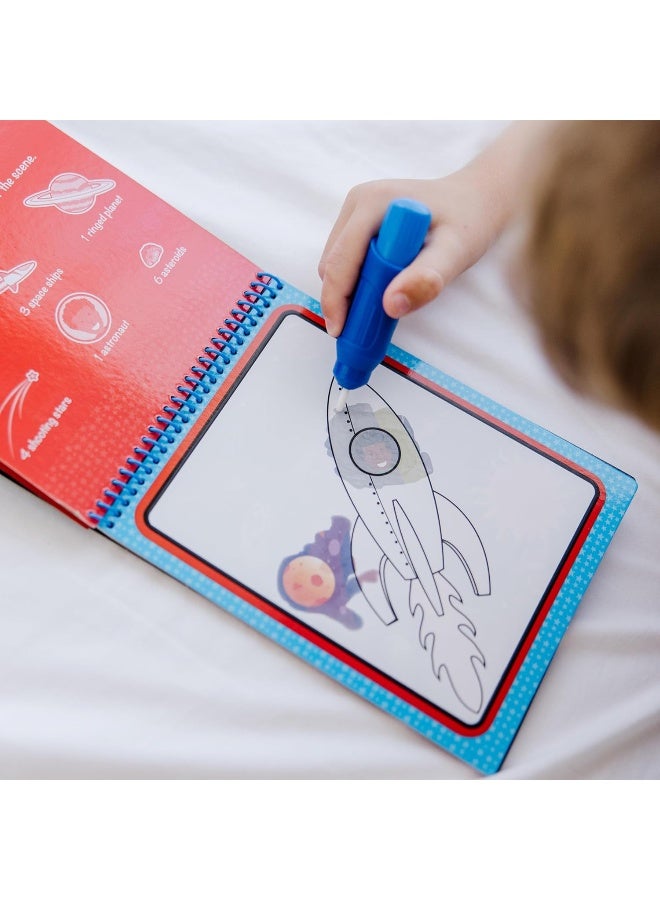 Melissa & Doug Water Wow – Space – Reusable Water-Reveal Activity Pad with Refillable Pen – 4 Color Pages with Hidden Space Scenes – Mess-Free Creative Fun for Kids Ages 3+ | MD30178 - Image 2