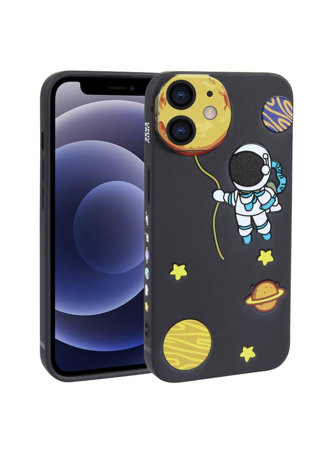 اس-توب جراب لهاتف iPhone 12 mini من مادة TPU بنمط قمر رائد فضاء - Image 1