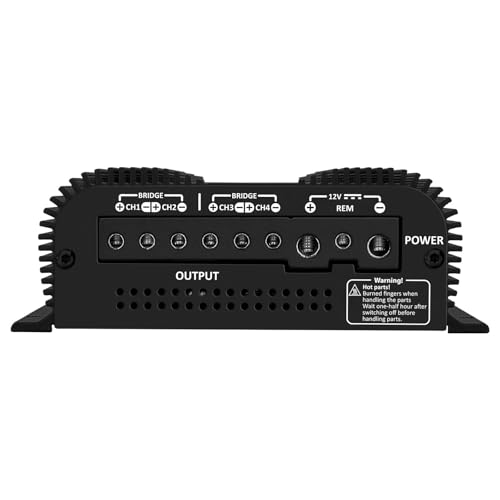 Taramp's Taramps TS 800x4 2 Ohms Black Multichannel Stereo Amplifier 800 Watts Rms, 4 Channels, Full Range, Car Audio Digital 2 Bridged Channel, Crossover High/Low Pass, with RCA and Automatic High Level Input - Image 4