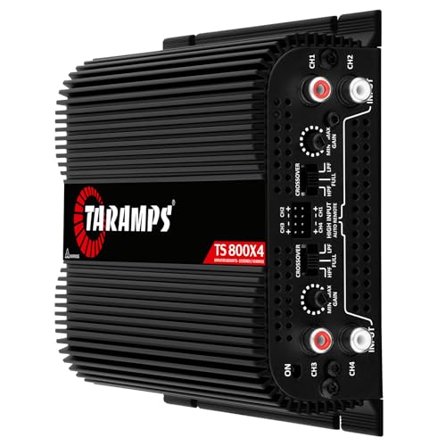 Taramp's Taramps TS 800x4 2 Ohms Black Multichannel Stereo Amplifier 800 Watts Rms, 4 Channels, Full Range, Car Audio Digital 2 Bridged Channel, Crossover High/Low Pass, with RCA and Automatic High Level Input - Image 3
