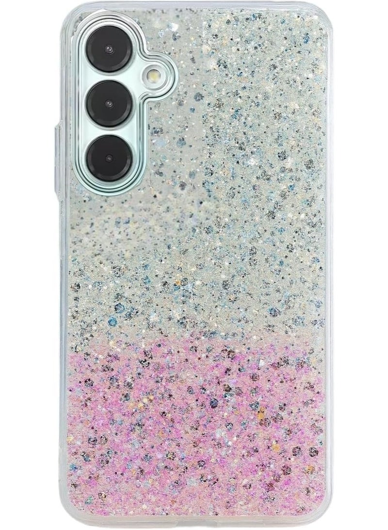 Compatible with Samsung Galaxy A16 5G Case, Clear Glitter Bling Sparkly, Soft TPU Frame Bumper, Hard-Back Cover for Women & Girls, Transparent Protective Phone Case - Image 1