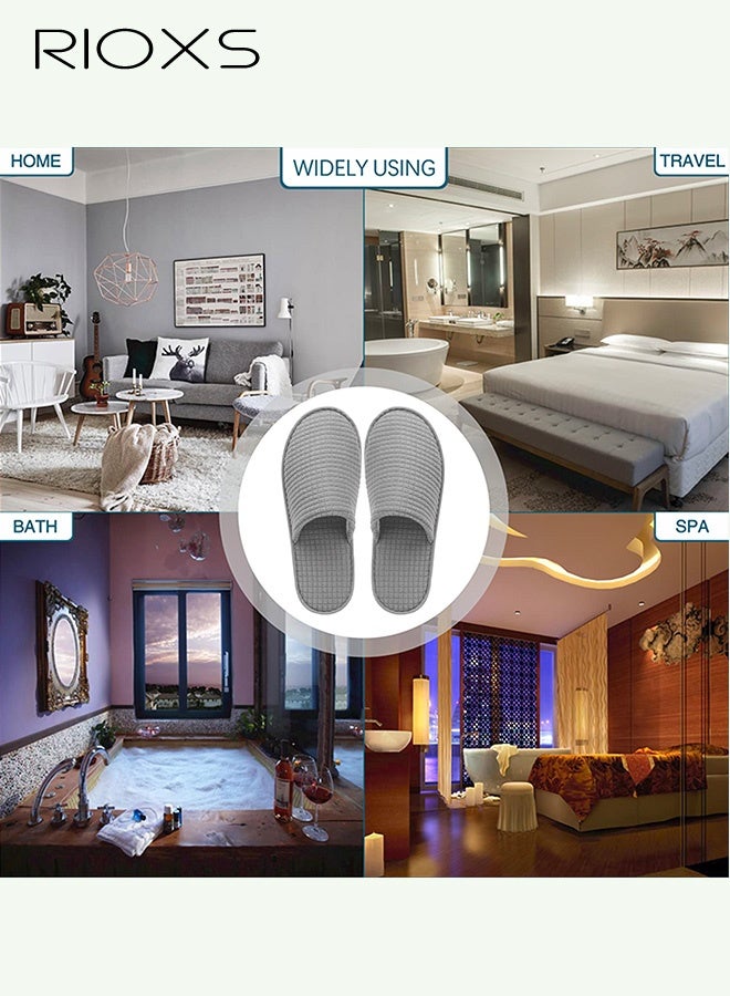 Unisex Half Slippers, 10 Pairs Non Slip Disposable Slippers For Guest, Reusable Washable Indoor Flats, Mens Womens Slippers, Spa Slippers Guest Slippers For Hotel/ Wedding Party, House Slippers For Bathroom Bedroom, Travel Slides Slippers, Family Closed-toes Half Slippers