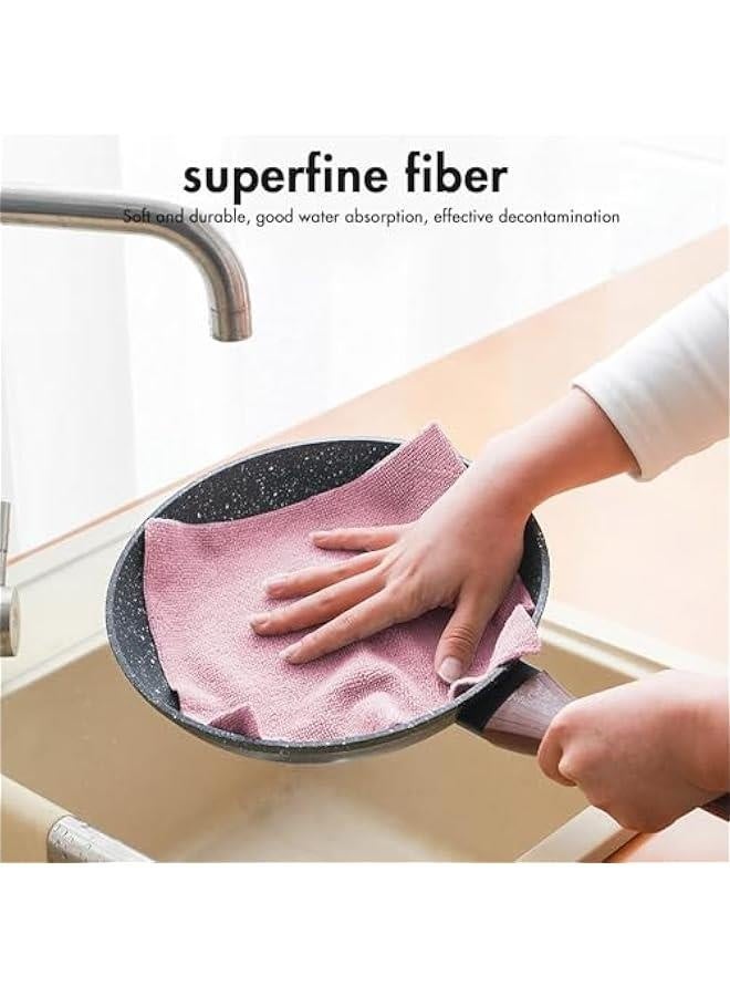 Reusable Dish Cloths, 2 Rolls 40 Packs Reusable Cleaning Rag Roll, 25 * 25cm Quick-Dry Microfiber Hand Tear Cloth All Purpose Cloth Roll Hand Towel Cloth for Kitchen Cloth - Image 5