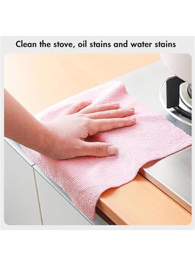 Reusable Dish Cloths, 2 Rolls 40 Packs Reusable Cleaning Rag Roll, 25 * 25cm Quick-Dry Microfiber Hand Tear Cloth All Purpose Cloth Roll Hand Towel Cloth for Kitchen Cloth - Image 4