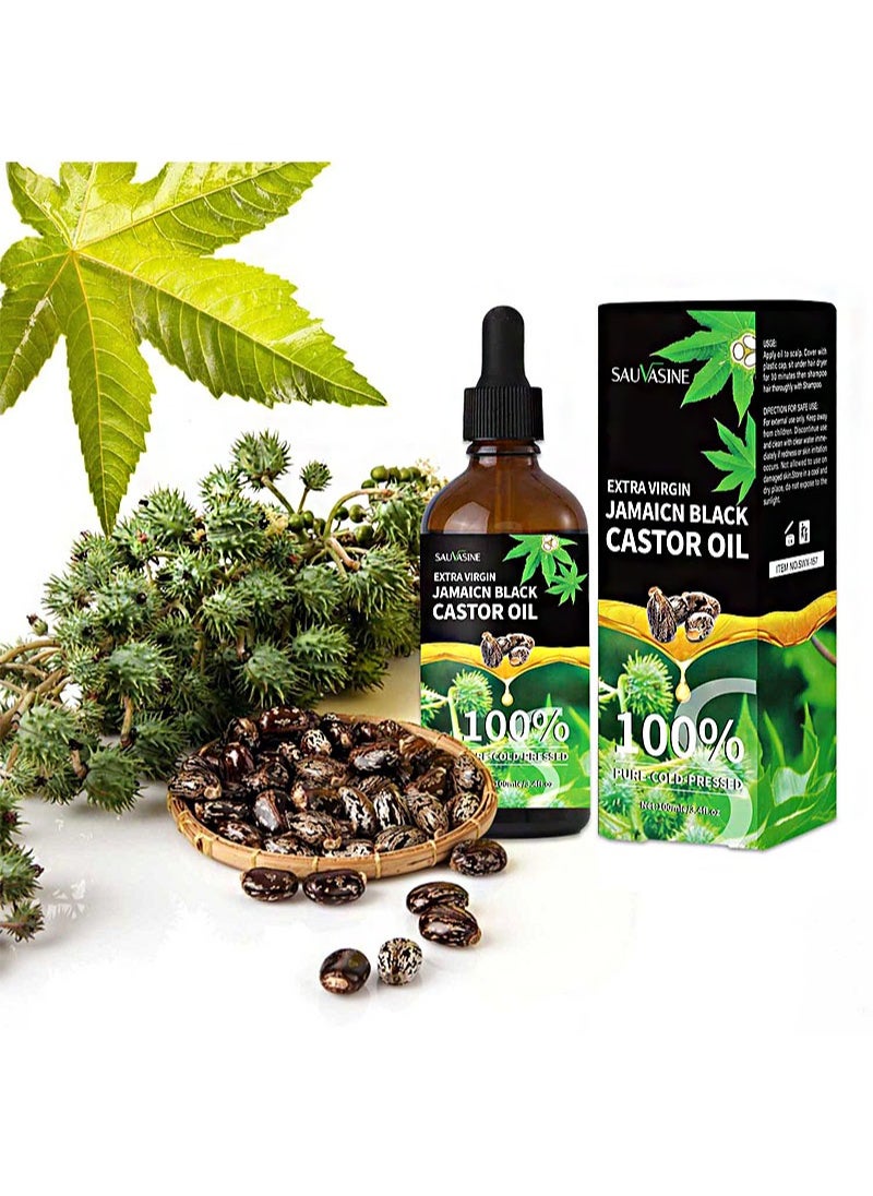 200ml Castor Oil Shampoo And 100ml Jamaicn Black Castor Oil, Made Of Natural Castor Oil, Promote Hair Growth, Moisturize The Scalp And Reduce Frizz