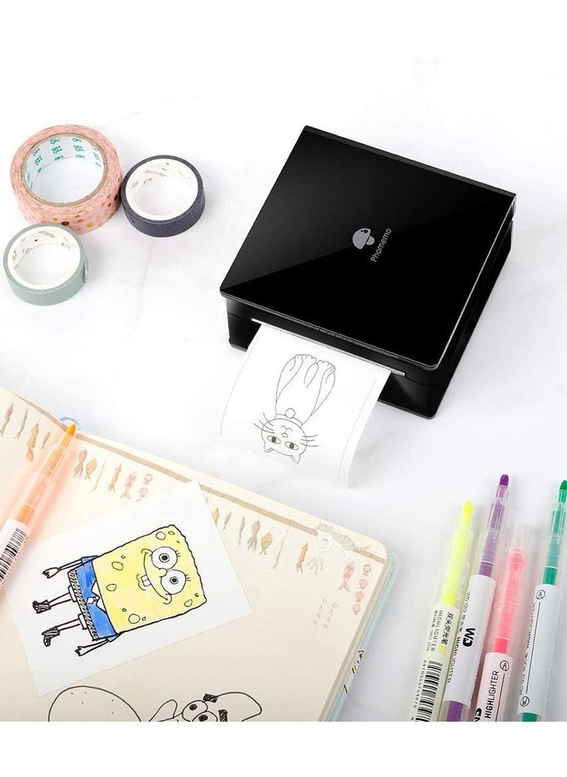 phomemo - Portable Printer M02 Pocket Printer, Mini Bluetooth Wireless Portable Thermal Printer for Study Notes, Journal, Fun, Work - Image 1