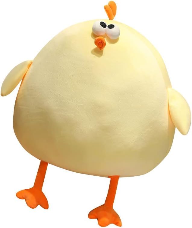 Maomoto Funny Fat Chicken Plush Pillow Super Soft Mother Hen Doll Cute Chicken Neck Pillow Yellow Plush Stuffed Animal for Boys Girls Festival Gifts - Image 1