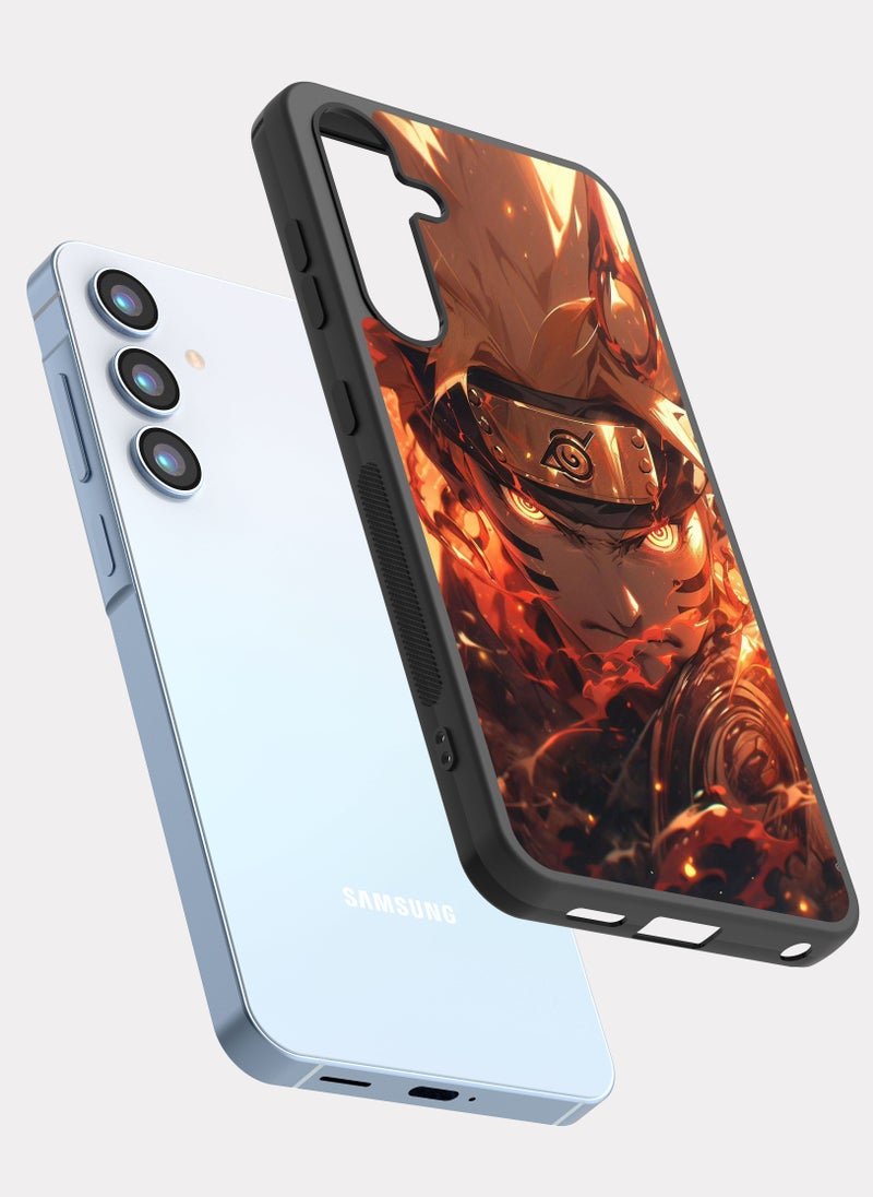 بكسلات كفر سامسونج جالكسي ايه 55 ناروتو برتقالي احمر - Image 2