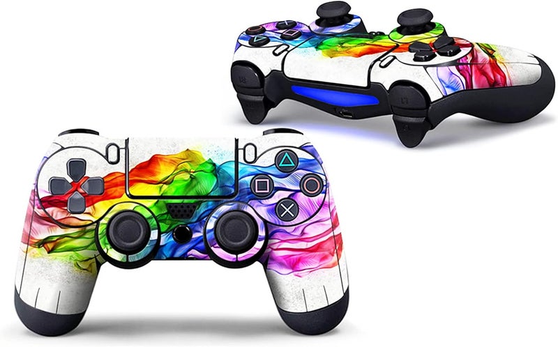 Oiokew غلاف لجهاز تحكم PS4، 3 قطع من ملصقات الفينيل الكاملة للجسم لجهاز بلاي ستيشن 4 (جهاز تحكم PS4 #11) مفضل للاستخدام المتكرر - Image 2