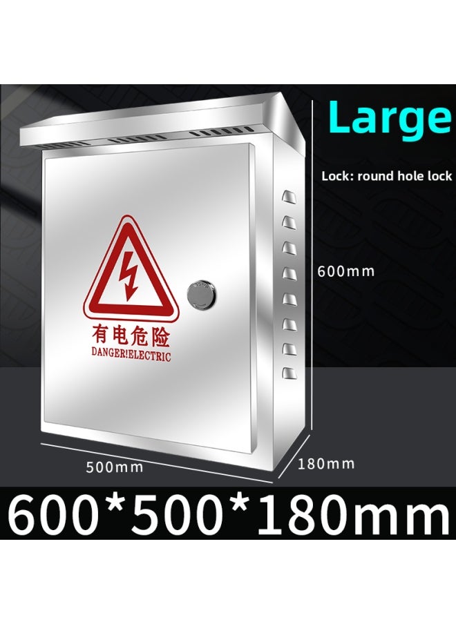 Generic Stainless Steel Waterproof Box Monitoring Switching Power Supply Distribution Box Switch Outdoor Box Weak Current Network Equipment Junction Box-Body Color:Flip Cover Large Size  - Image 1