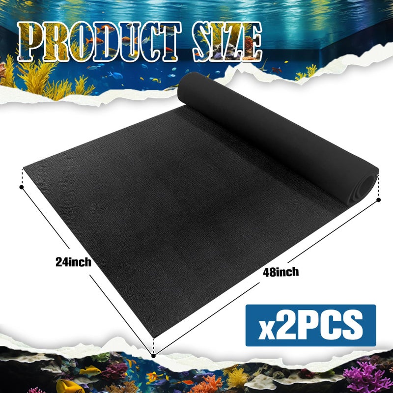 Wibeelee 48x24 Inch Aquarium Leveling Mat - Neoprene Non-Slip Shockproof Fish Tank Pad, 0.2" Thick Waterproof Tank Base Cushion for Uneven Surfaces, Cut-to-Size Floor & Desktop Protector - Image 2