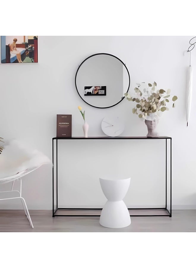 شاربدو طاولة شرفة جديدة على الطراز الصيني لغرفة المعيشة، ورف حديدي للظهر، مقاس 100*25*80 سم - Image 4