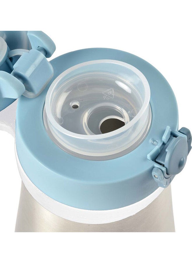 BEABA - Stainless Steel Bottle 350 Ml With Handle Windy Blue - Image 1