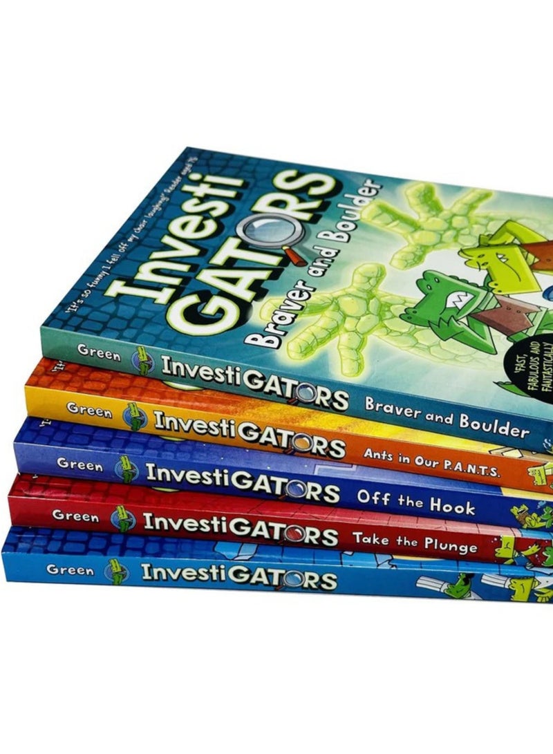 InvestiGators Series 6 Books Collection Set By John Patrick Green (Off the Hook, Braver and Boulder, Heist and Seek - Image 2