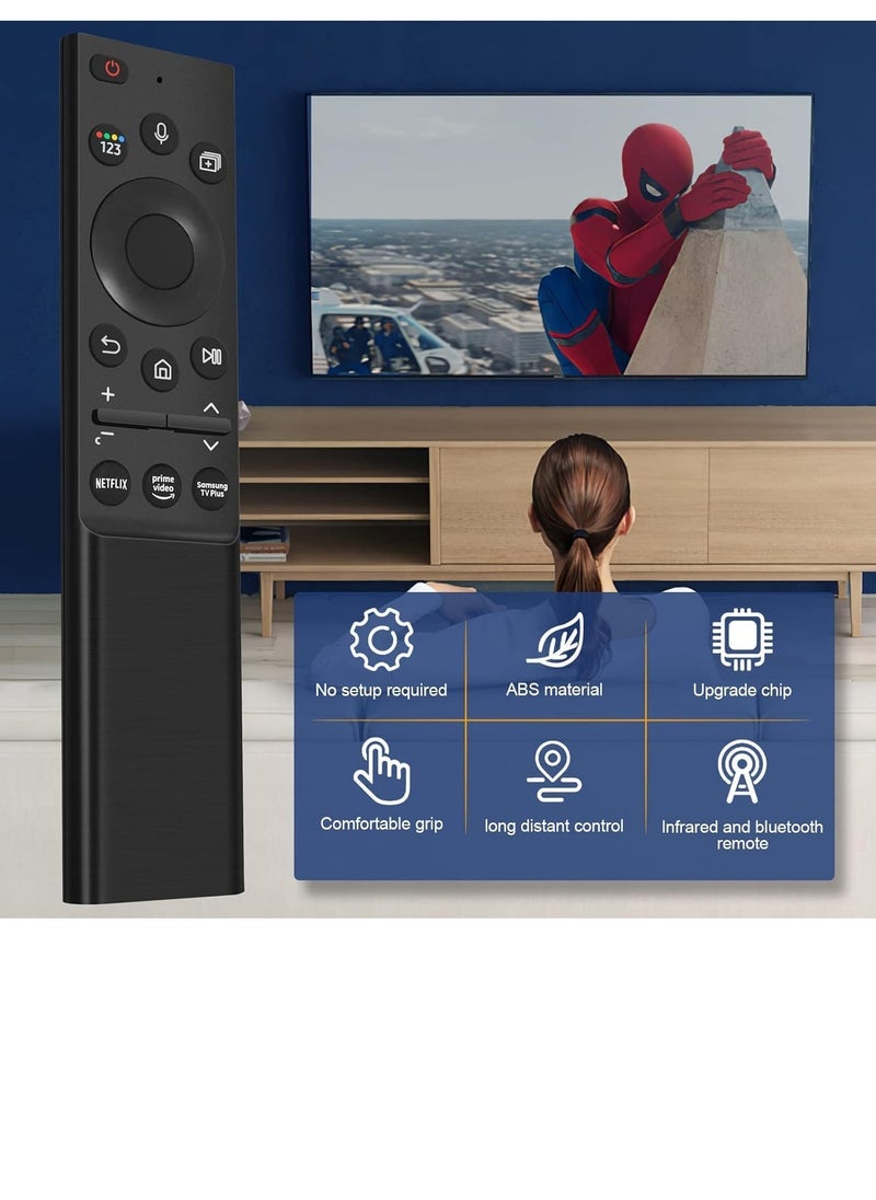 SmartGrist جهاز تحكم عن بُعد صوتي بديل SmartGrist BN59-01357A/BN59-01357C لتلفزيونات سامسونج QLED الذكية 2021 (Q60A، Q70A، Q80A، QN85A، QN90A، QN800A، QN900A، LS03A) مع أزرار اختصار Samsung TV Plus وNetflix وPrime Video – البطارية مشمولة - Image 5