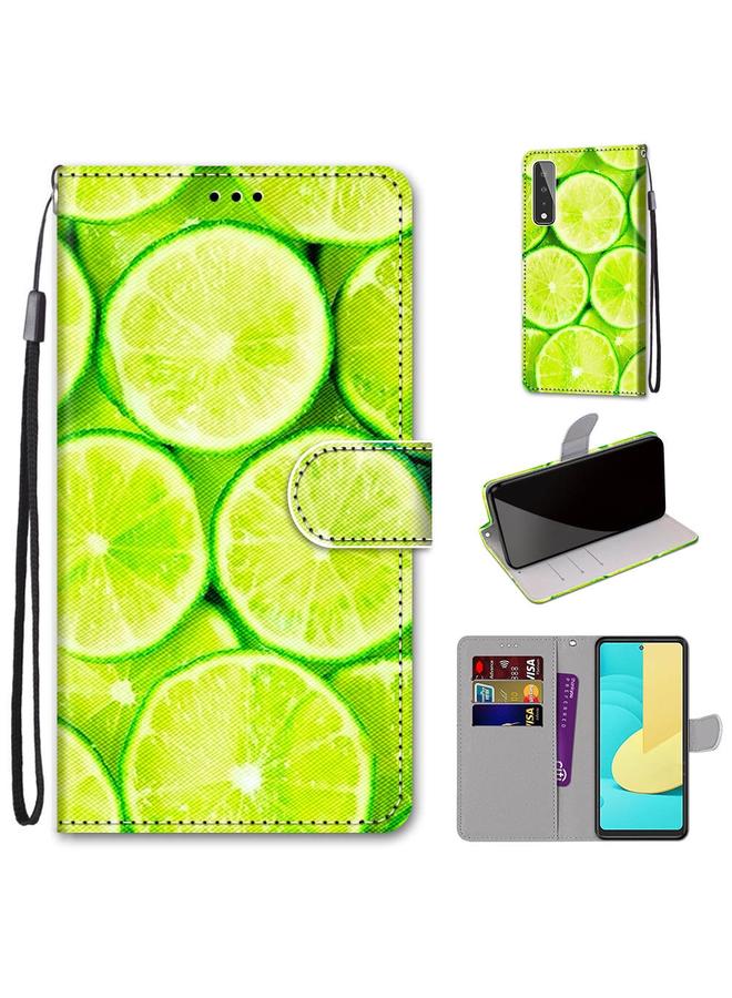 S-TOP Case For LG Stylo 7 5G Coloured Drawing Cross Texture Horizontal Flip PU Leather Case with Holder & Card Slots & Wallet & Lanyard - Image 1