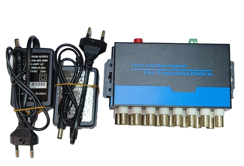 Hanutech 8-Channel BNC to Fiber Optic Converter, Digital Video Audio & Data Fiber Media Converter, 960P HD Transmission Over Single Fiber Up to 20KM - Image 5