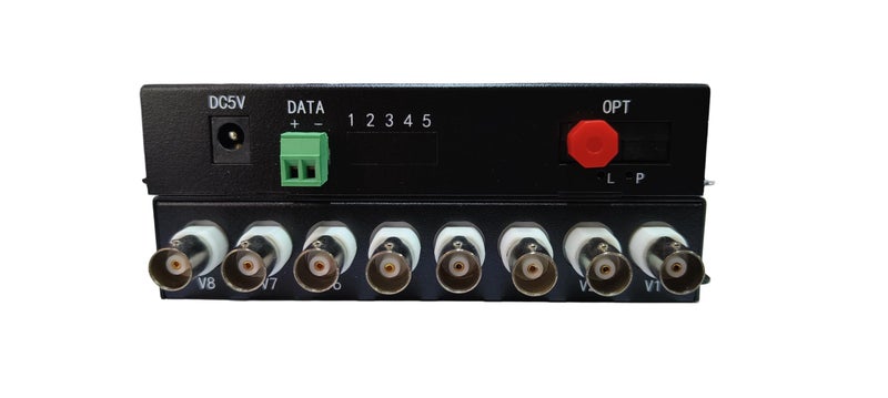 Hanutech 8-Channel BNC to Fiber Optic Converter, Digital Video Audio & Data Fiber Media Converter, 960P HD Transmission Over Single Fiber Up to 20KM - Image 4