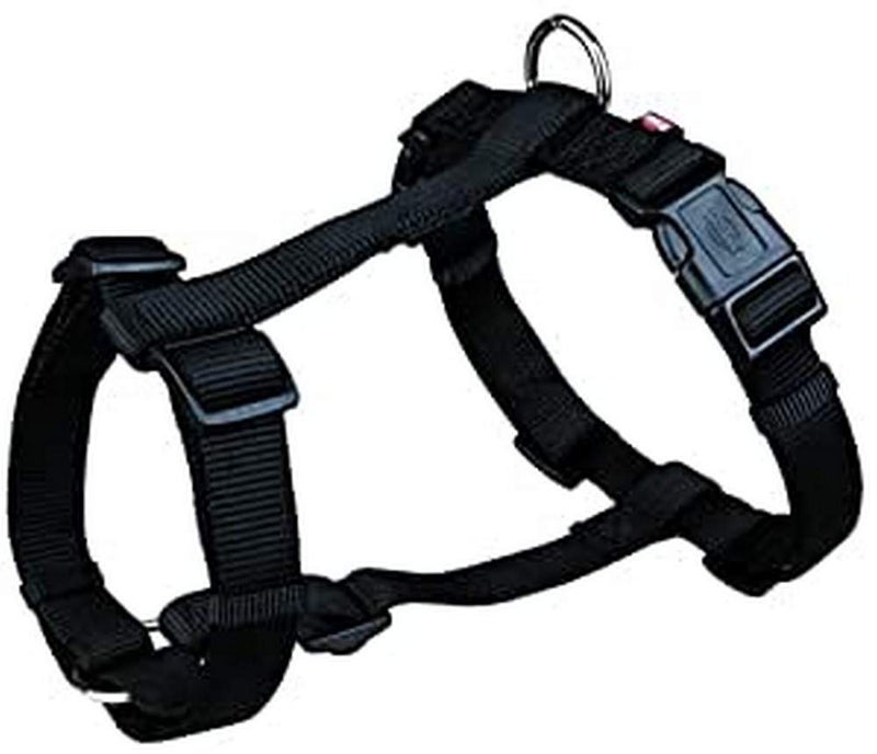 Premium Dog H-Harness M-L 52-75Cm/20Mm Black, Large